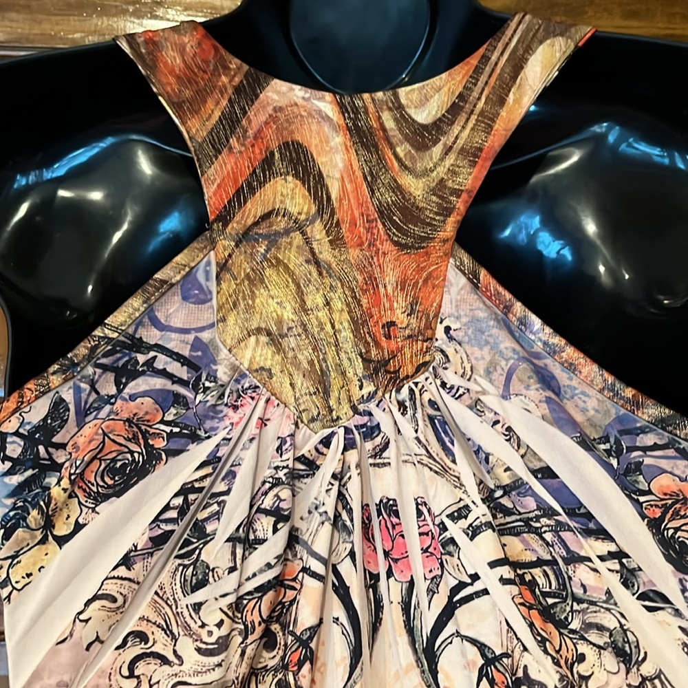 Tie Dye Stretchy Racer Back Tank Top - Picture 4 of 9